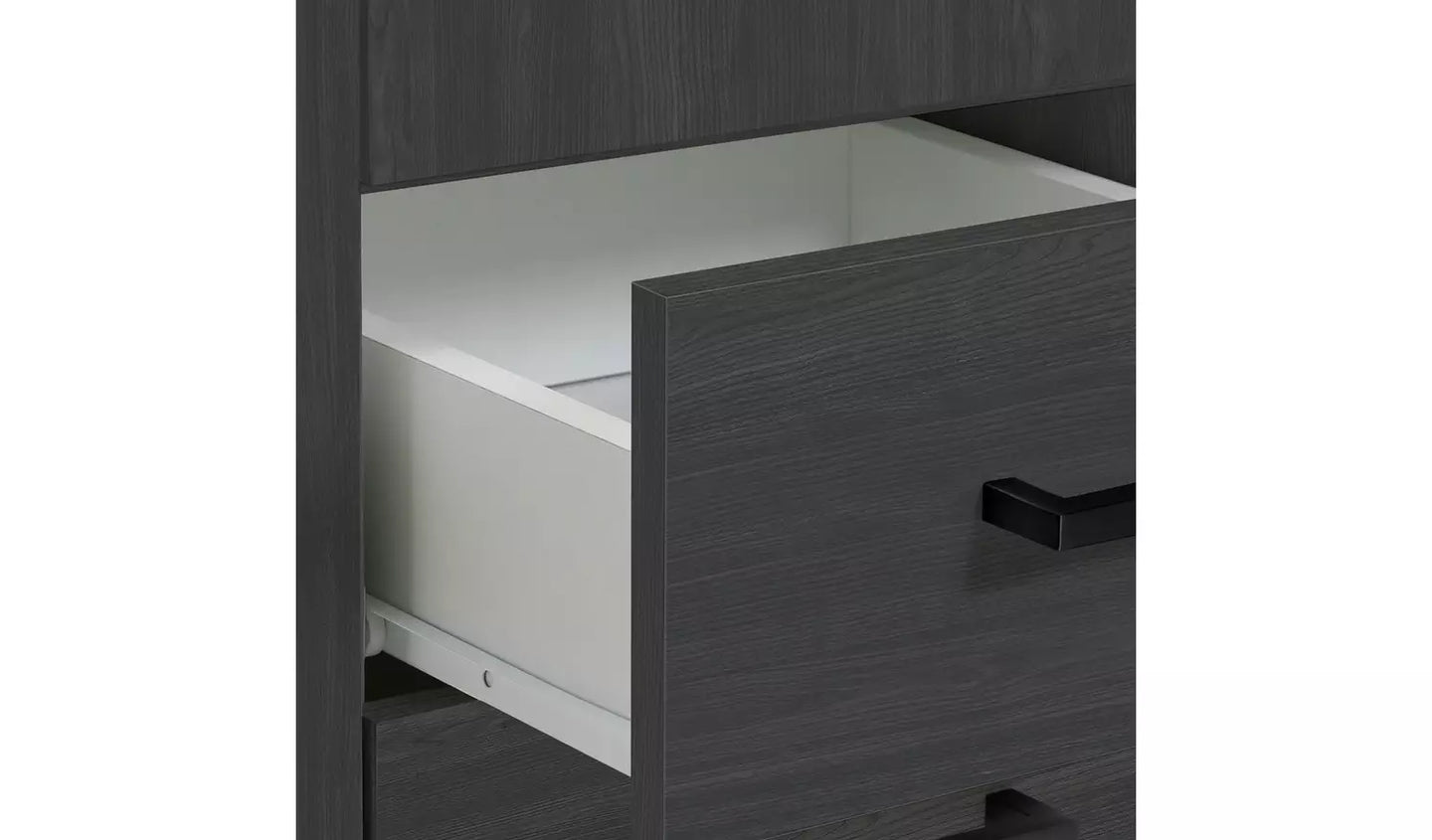 Oslo 3 Door 3 Drawer Wardrobe - Black Oak Effect